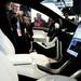 The Tesla Model X seats seven passengers and features a 17 inch touchscreen control panel, falcon-wing doors, and a frunk at the North American International Auto Show on Tuesday, Jan. 15. Daniel Brenner I AnnArbor.com